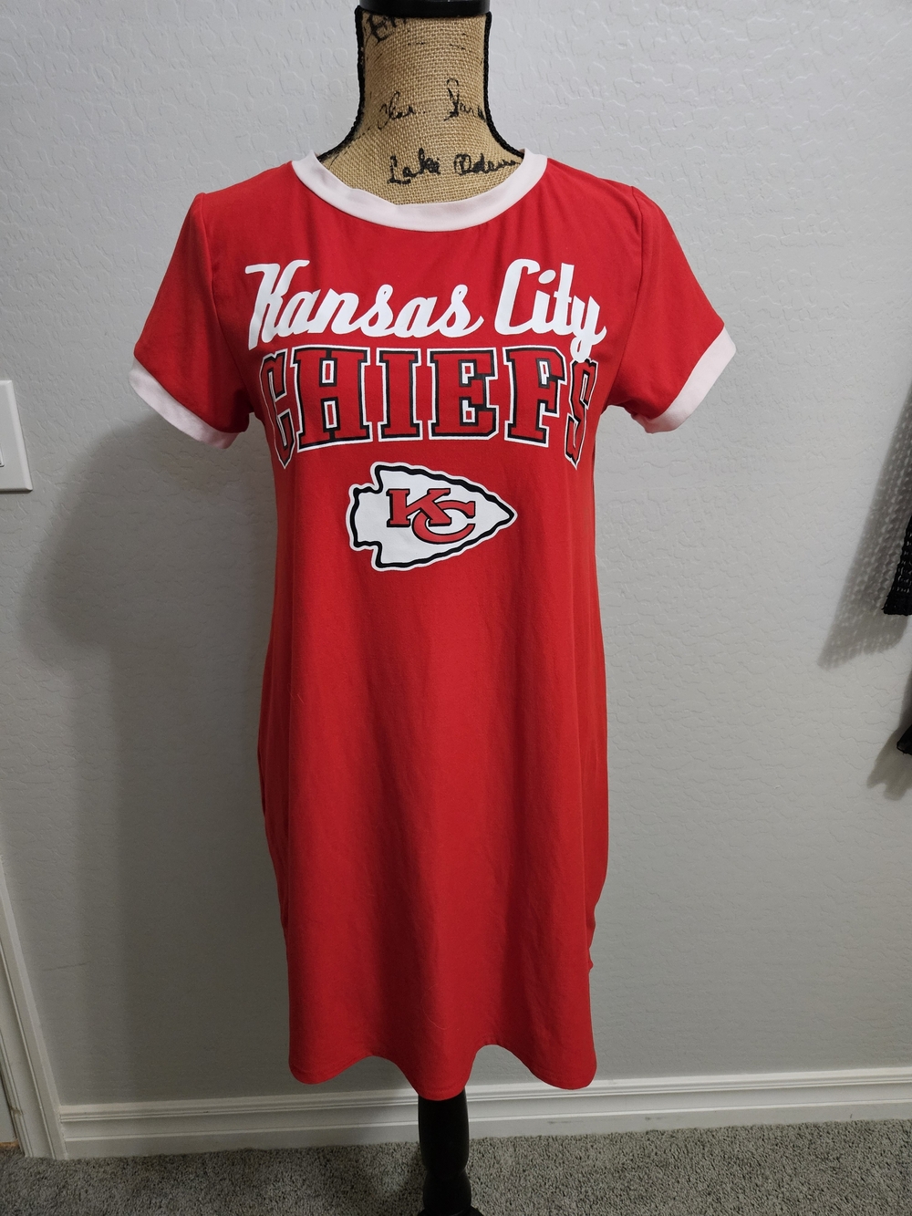 Kansas City Chiefs Red Sleep Shirt Nightgown